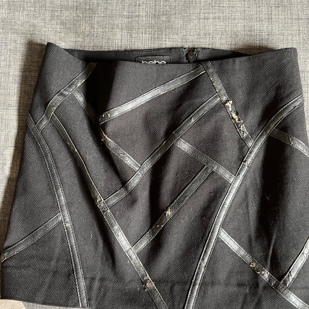 BeBe leather skirt